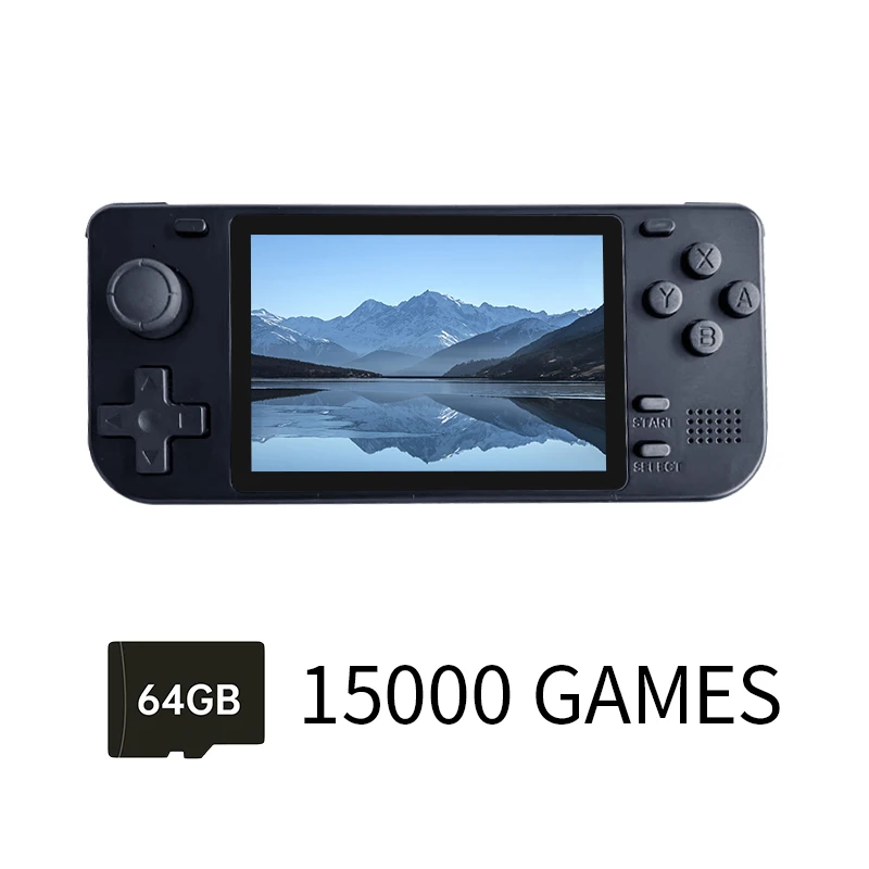 POWKIDDY RGB10S 3.5-Inch IPS OGA Screen Open Source Handheld Game Console RK3326 3D Joystick Trigger Button Children's Gifts 