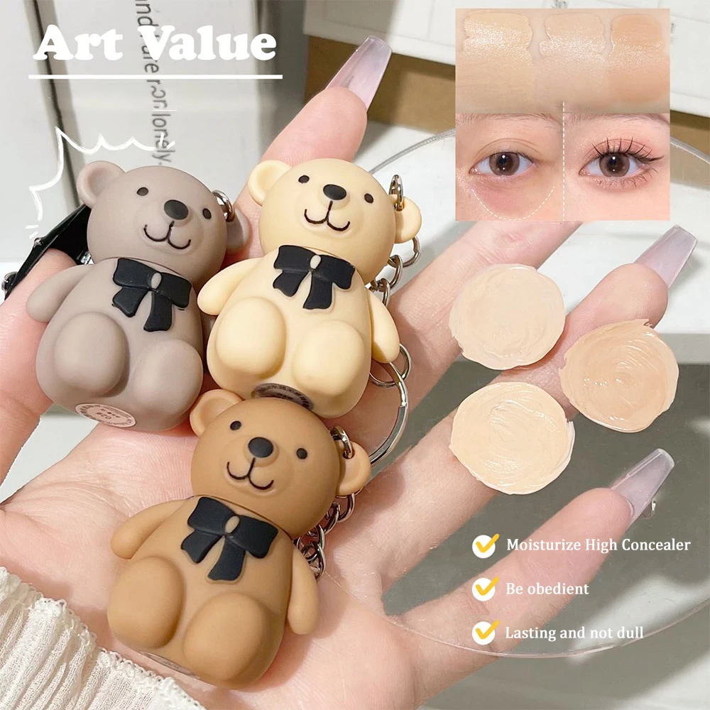 Sponge Head Concealer Liquid Concealer Makeup Concealer Waterproof Concealer Face Concealer Contour Stick Makeup Base Cream Concealer Stick Face Makeup Moisturizing Liquid Contouring Foundation Waterproof Full Cover