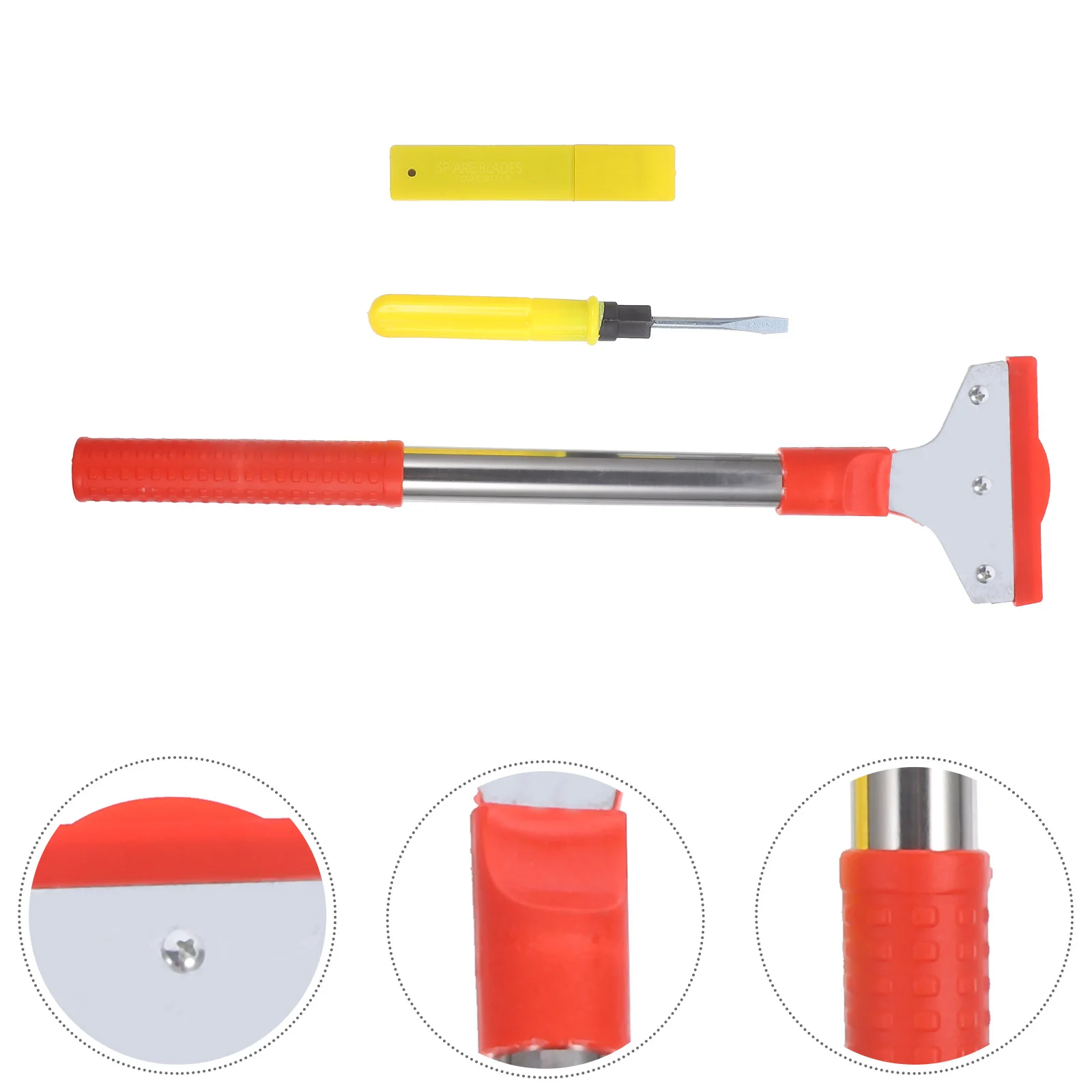 

Tile Scraper Floor Scraper Glass Scraper Kitchen Tile Cleaning Scraper Tool with Screwdriver