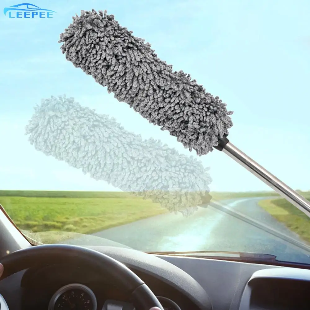 

LEEPEE Soft Microfiber Cleaner Auto Dirt Polishing Washing Tool Care Car Duster Brush Vehicle Dust Clean Universal Adjustable