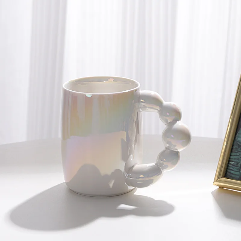 

Center Beer Mugs Hotel Milk Bedroom Shopping Children Women Aesthetic Iced Luxury Coffee Ceramic Cup Stranger Caneca Drinkware
