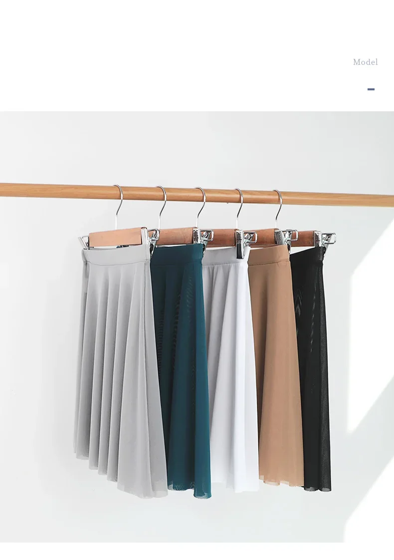 Frauen Ballett Tanz Rock Erwachsene Stretch Taille Mesh Tüll Wrap Praxis Training Tutu Röcke Tanz Tragen – Detail 16