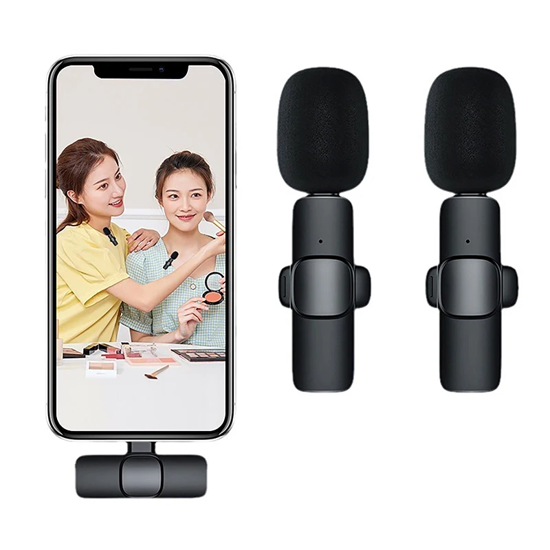 무선 마이크 오디오 비디오 미니 마이크, 휴대폰 노트북 라이브 방송 게임용, 휴대폰 마이크 액세서리
