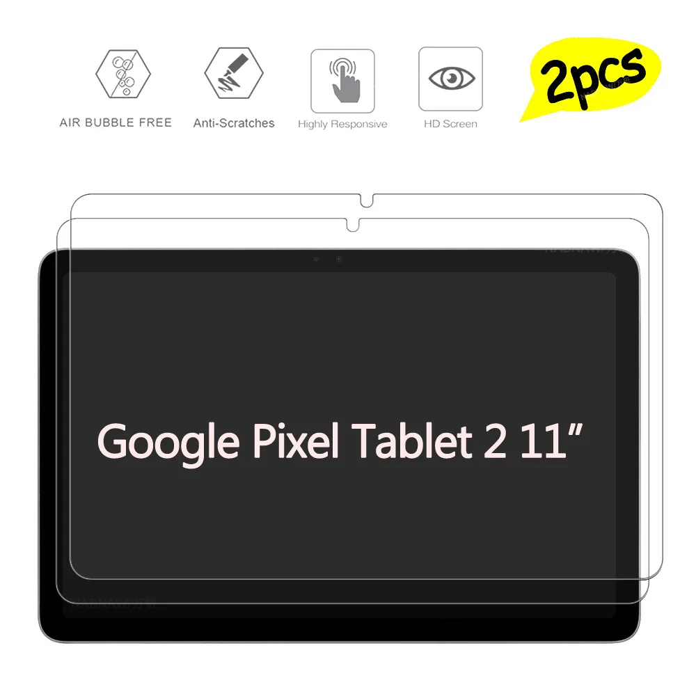 Комплект Из 2 Закаленных Стекол HD Для Планшета Google Pixel 11-дюймовая Устойчивая К