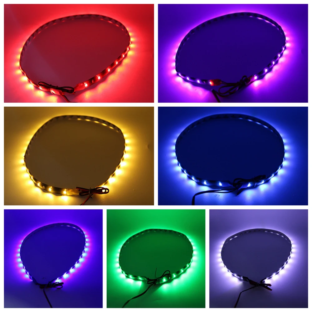 LED Car Lights 60CM LED Strip Lights 1210 SMD 30 LED Car Strip Holiday Light Flexible Decorative Lamp Tape 12V
