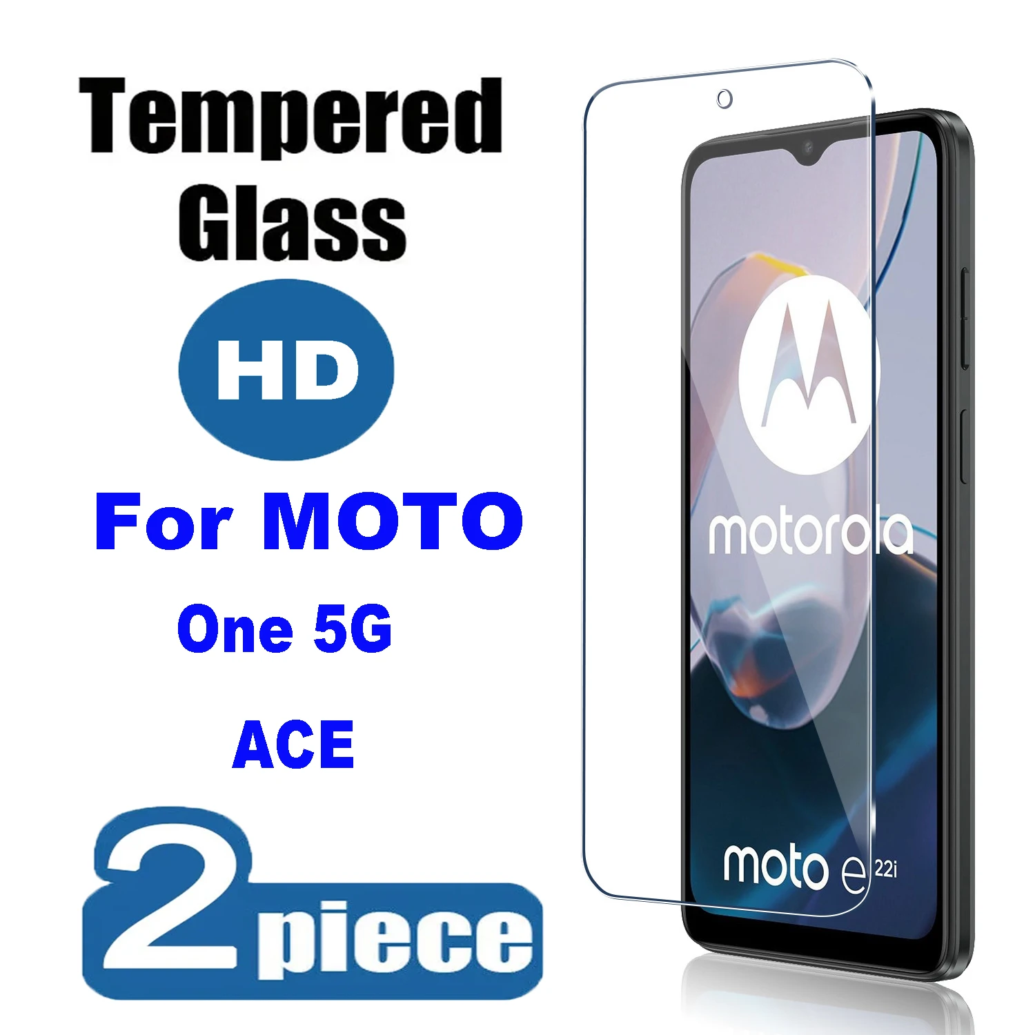 

2PCS Tempered Glass For Motorola Moto One 5G ACE Screen Protectors Glass Films