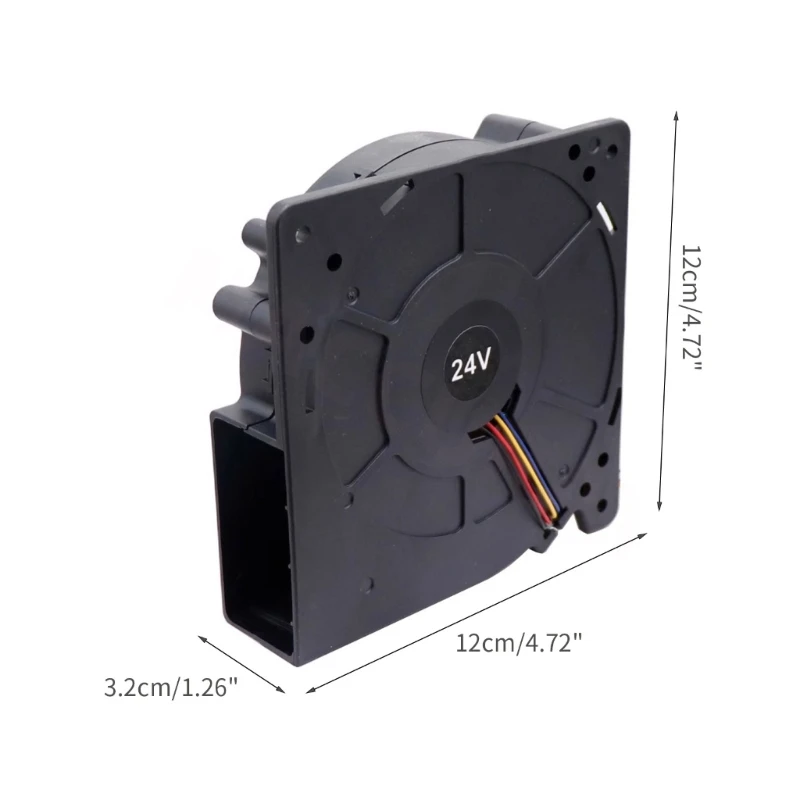 DC24V Blower Fan DualBall Bearing 12x12x3cm for Bambu Lab P1P Cooling Ventilation Brushless Fan Printer Cooler J60A