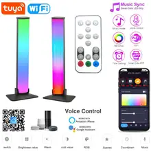 

Tuya Smart WiFi+IR Digital Music LED Ambient Light Smart LED Light Bars Works With Alexa Google Home Play Light Bar For PC Room