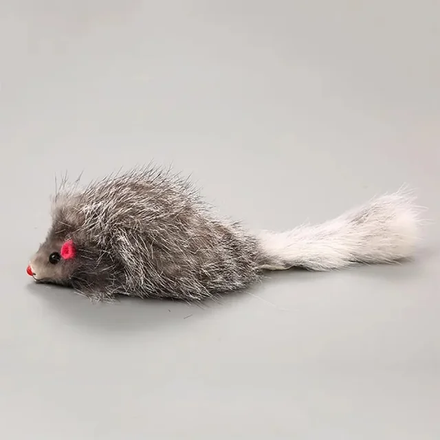 Plush mouse cat toy Soft Long-haired Tail Mice Mouse For Cats Funny Kitten Toy Pet Cats Training Game Cat Supplies 5