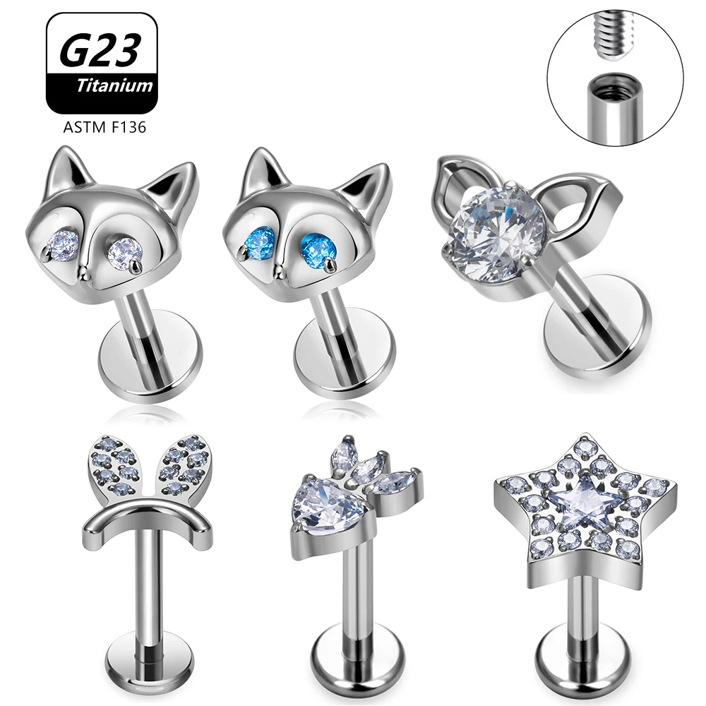 G23-Titanium-ASTM-F136-Piercing-labret-Nasal-nail-stud-Ear-Lip-Helix ...