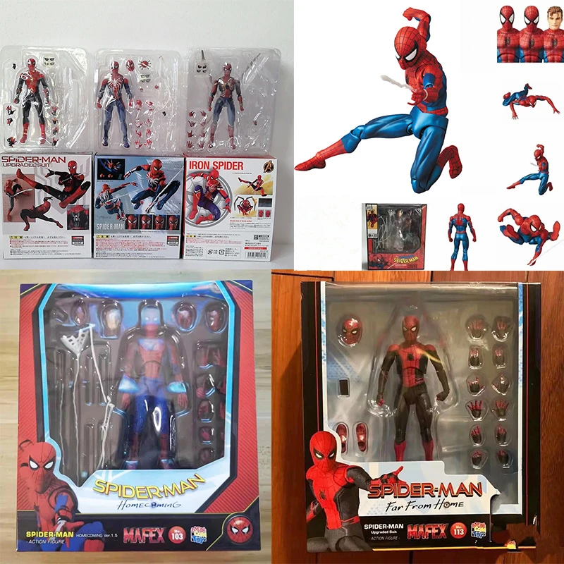 Spiderman Action Figure Shfiguarts Mafex Spider Man Figure Homecoming Speelgoed Joint Beweegbare Boekenplank Decoratie Pop| | - AliExpress