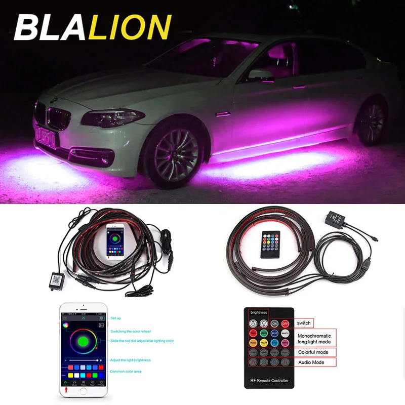 Автомобильная подсветка RGB светильник аемая Светодиодная лента автомобильная