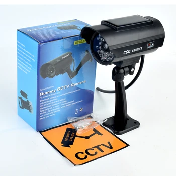 Dummy CCTV Camera Weatherproof Fake Surveillance Camera with Flashing Red LED Light CCTV Security Camera for Outdoor Indoor 1