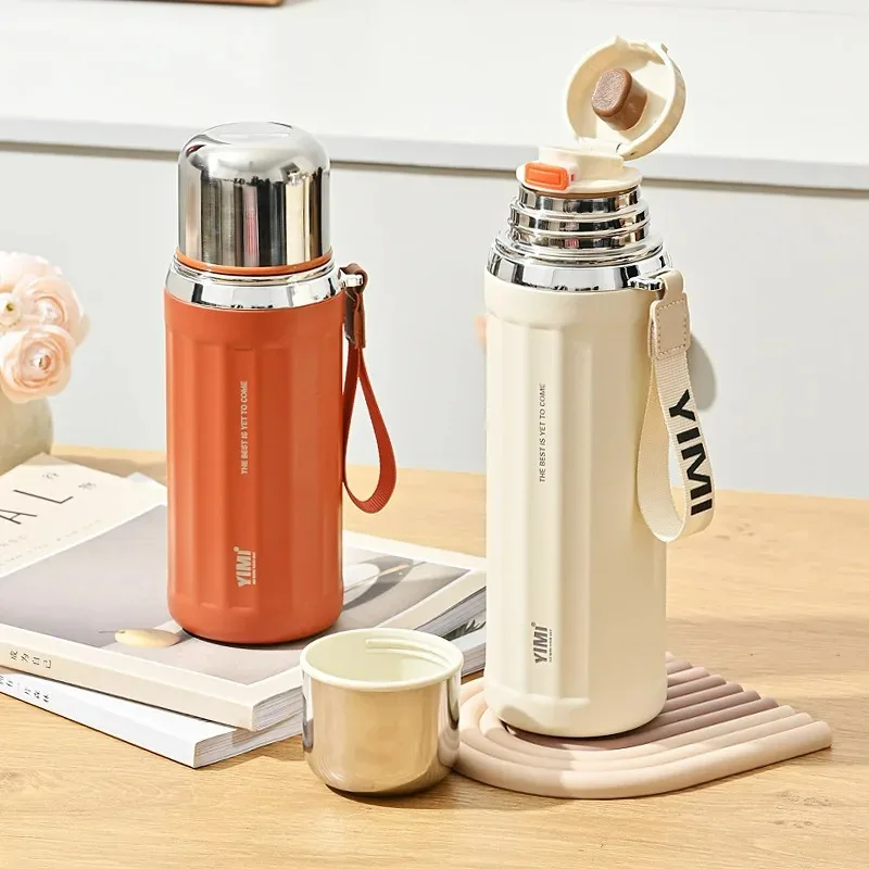 New 316 Stainless Steel Roman Column Vacuum Flask thermos Bottle