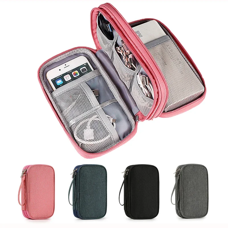 

Portable Travel Digital Product Storage Bag Organizer Multi-layer Headset Cable Bag Charging Treasure USB Data Cable Bag