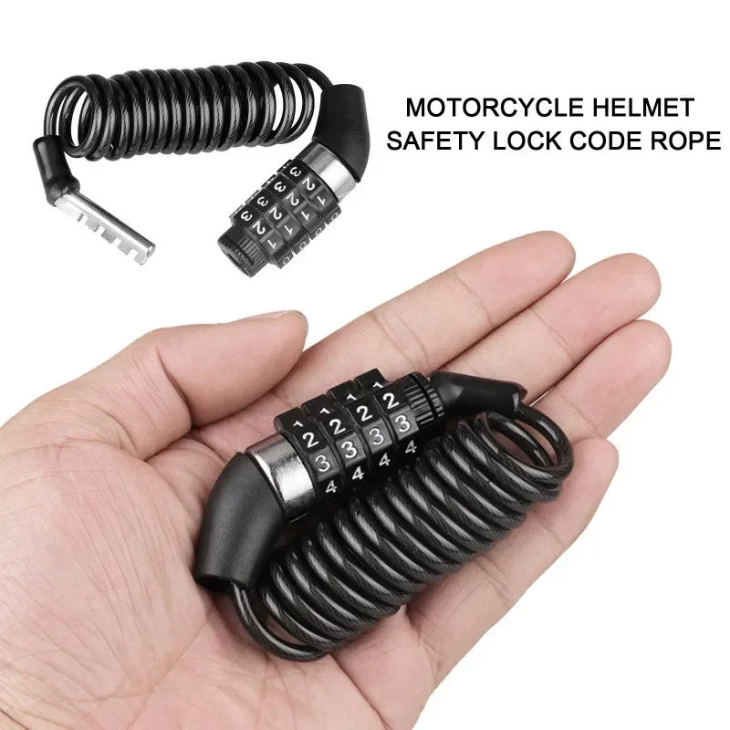 Portable Anti Theft Combination Helmet Lock Cable