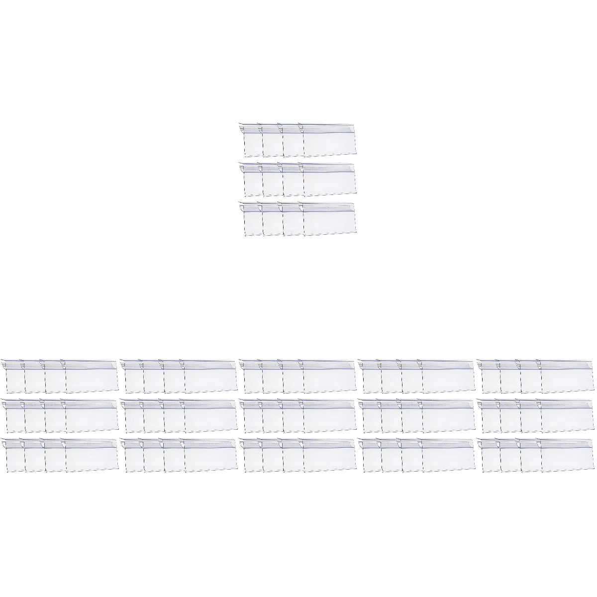

180 Pcs Commodity Price Tag Plastic Shelf Clip on Label Holders Supermarket Display