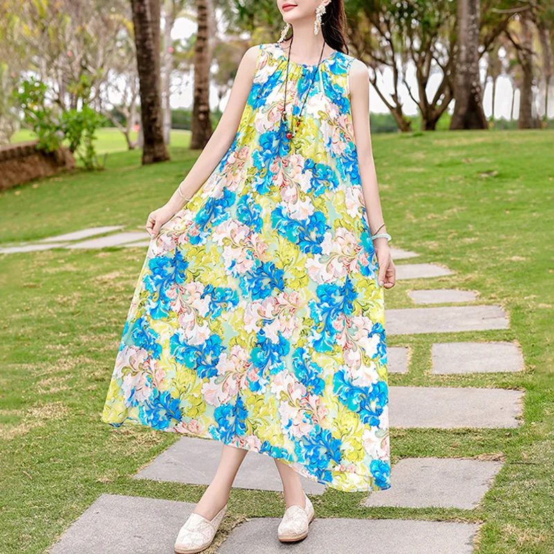 Vestido Casual De Verano DinyIn Para Mujer - Manga Corta, Color Azul Claro, Con Bolsillos
