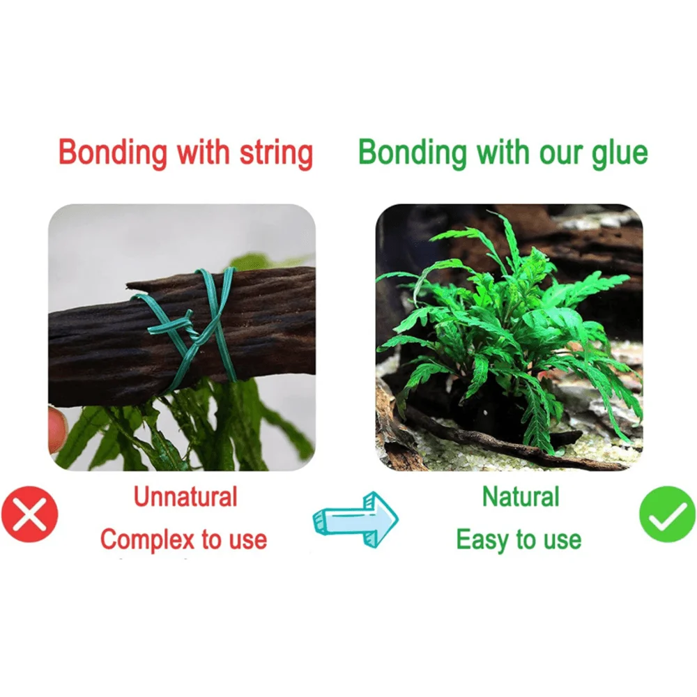 Aquarium Glue Instant Adhesive Multi-Purpose Aquarium Moss Glue for Plants And Cora Underwater Decorationls