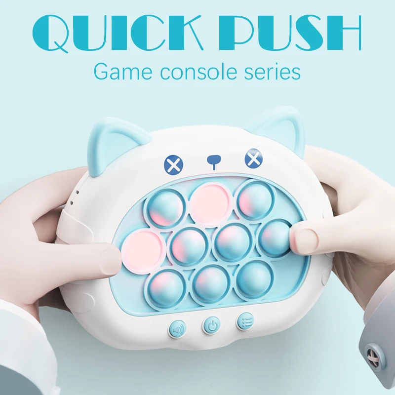 1pc Quick Light Up Fast Push Puzzle Console For Kids - Fun Electronic Game_voghion.com