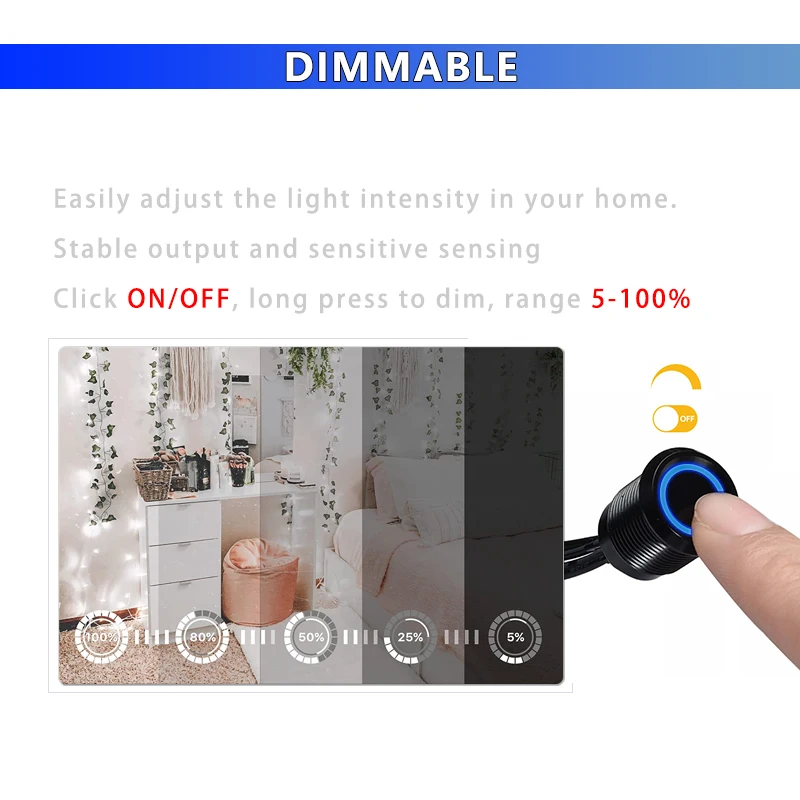 1CH Single Color Dimmer Touch Sensor Controller 72W 144W 6A 12V 24V DC 5.5*2.1mm Plug LED Light Strip Metal Case Embedded Switch led dimmer switch led strip controller smart dimmer switch led strip switch led string dimmer led dimmer controller