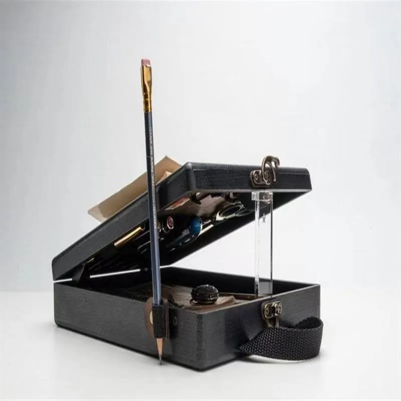 Portable Artist Tool Bag Houten Sketchbox Easel - Met Retro Clips, Elastische Lussen En Draagriem