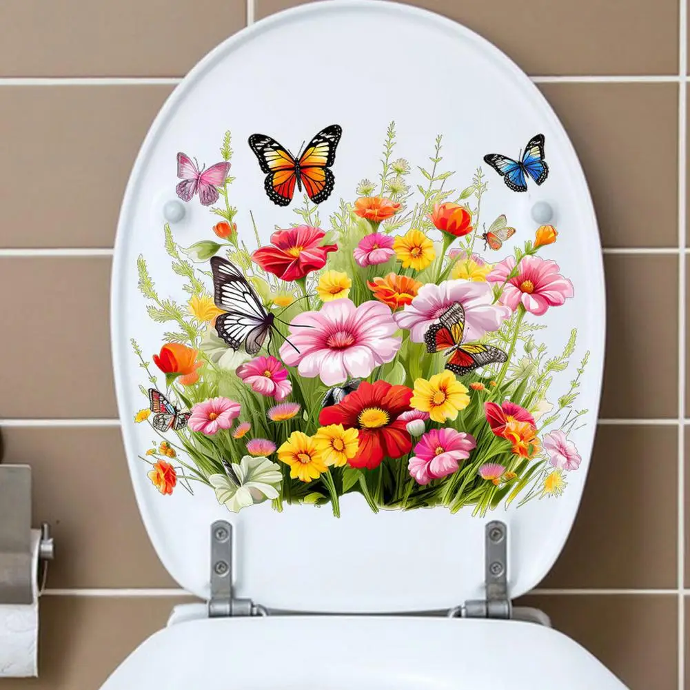 Butterfly Wall Decals Adhesive Butterfly Decals Vibrant Flower Wall Stickers Easy-to-apply Long-lasting For Room vinyl stickers