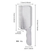 Peignes de coupe de cheveux professionnels pour barbier, peigne de dégradé pour hommes, outil de coiffure de salon 6