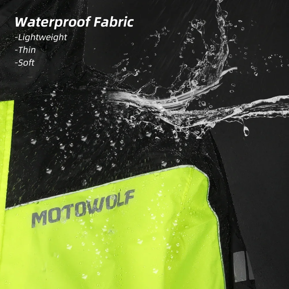 Motorcycle Raincoat Motorcycle Jacket Raincoat Suit Bike Raincoat Motorcycle Raincoat Suit Rainstorm Waterproof Split Jackets Pants Light Portable Reflective for Outdoor
