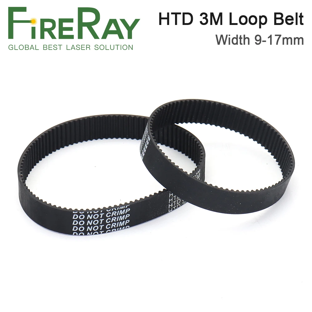 HTD 3M 고무 폐쇄 루프 타이밍 벨트, 전송 폭 8 9 10 15 17mm, CO2 레이저 조각 절단기, 3D 프린터용