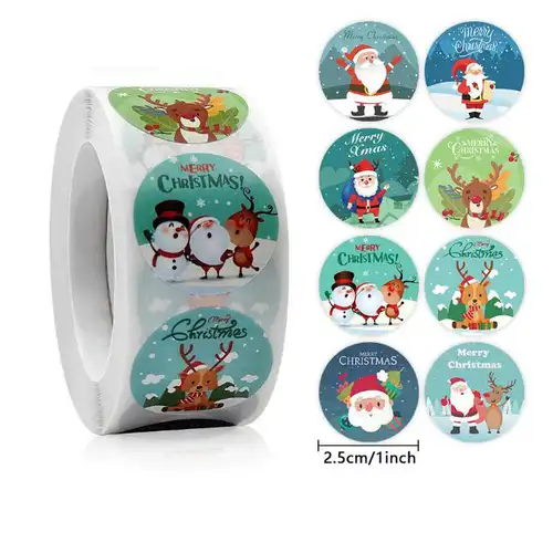 Children's Christmas gift label stickers School teachers commended students reward Self-adhesive Decorative gifts series - Image 15
