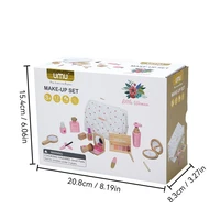Wooden Pretend Play Makeup Toys Simulation Cosmetics Set Girls Play  Hairdressing Simulation Make Up Preschool Toys 4
