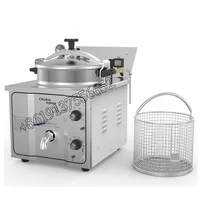 Pressure Fryer High Voltage American 110v Commercial Stainless Steel Electric Heating Tabletop Fried Chicken Stove Pot 1