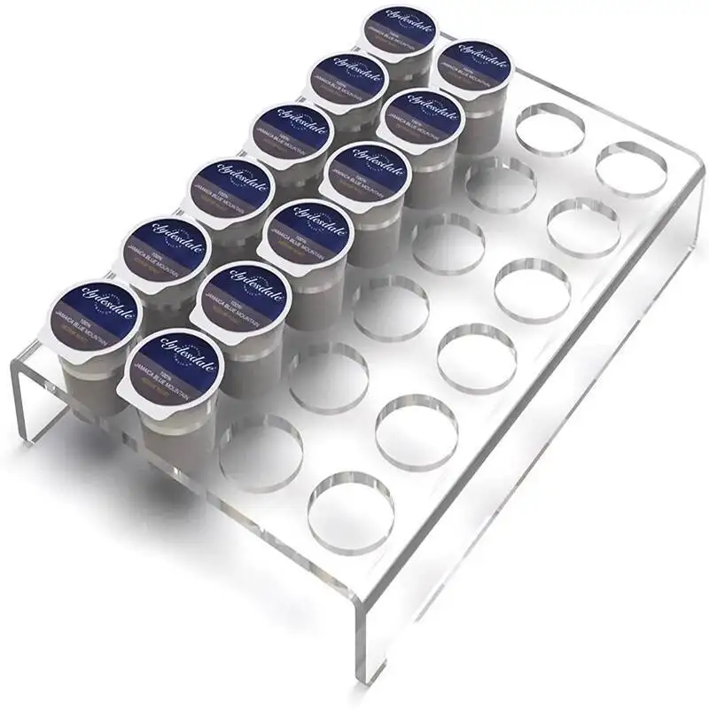 1PC Acryl Kaffee Kapsel Lagerung Display Halter Kaffee Milch Ball Rack Pudding Kaffee Tasche Lagerung Stehen – Detail 4