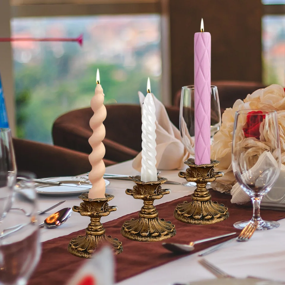 Creative Long Taper Candle Silicone Mold Set