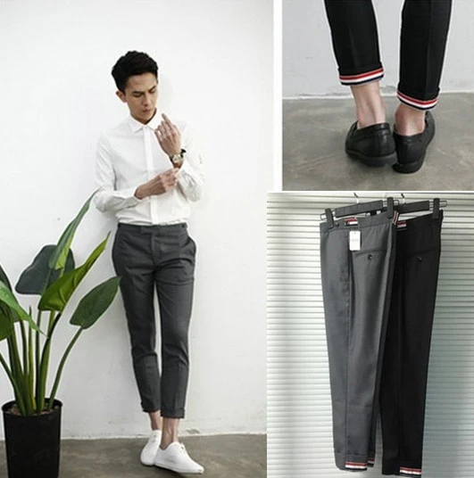 

TB nine points pants men's GD tide brand trousers three-color webbing 9 points casual pants star the same suit pants