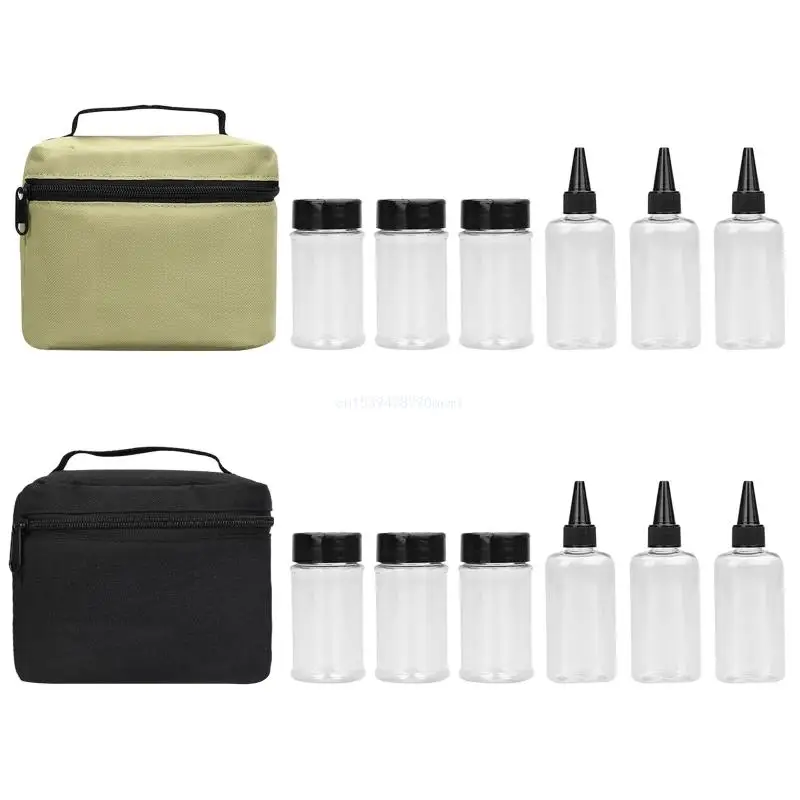 

Портативный дозатор приправ для шейкера для специй, набор из 7 предметов с вращающимися крышками и для путешествий