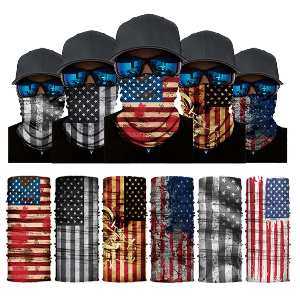 

Women Head Scarf Face Mask Sport Headband Face Shield Neck Tube Scarf National Flag Bandana Cycling Face Scarf Gaiter Headband