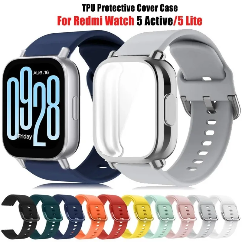 Silicone Strap & Full Cover Soft TPU Protective Case