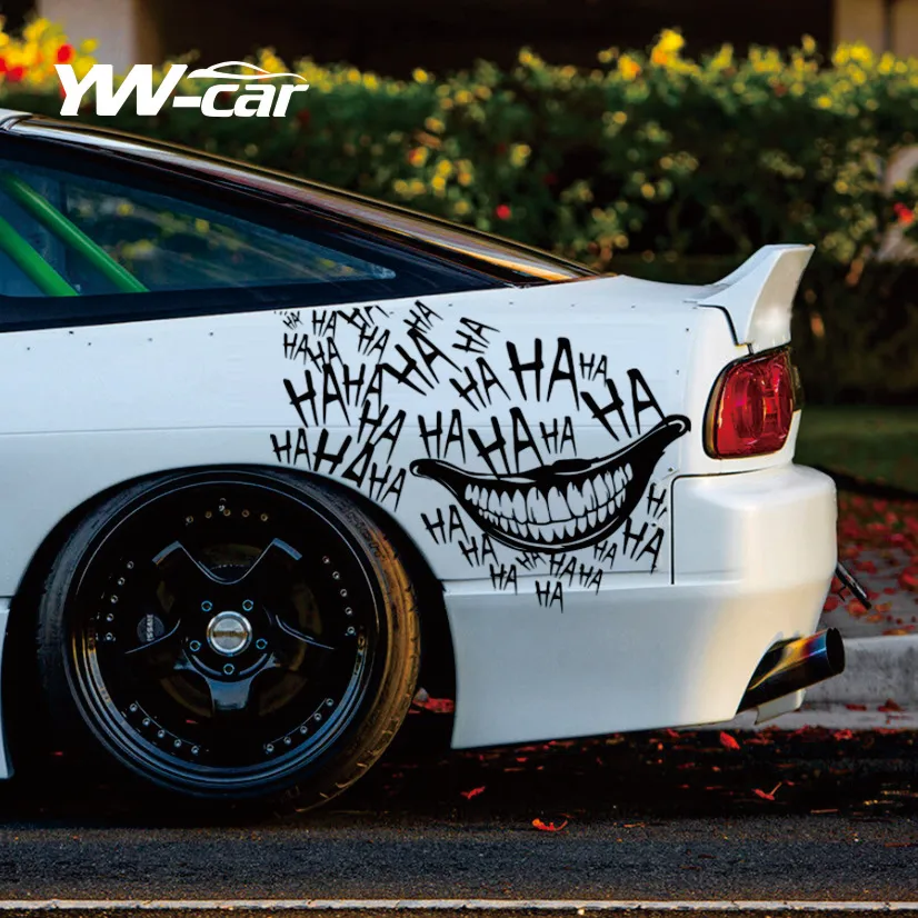 Modern Joker Laugh HAHA Car Sticker Decal Tumblrs Waterproof Bumper Side Body Auto Vehicle Vinyl Hood