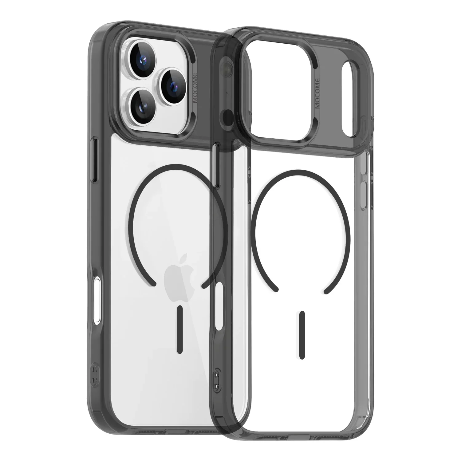 Transparent Shockproof MagSafe-Compatible Phone Case with Magnetic Wireless Charging Capability