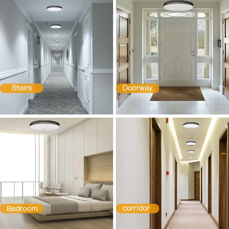 Motion Sensor LED Ceiling Lights Aisle PIR Induction Night Lamp AC85-265V Ceiling Lamp Smart Home Lighting for Hallway Corridor