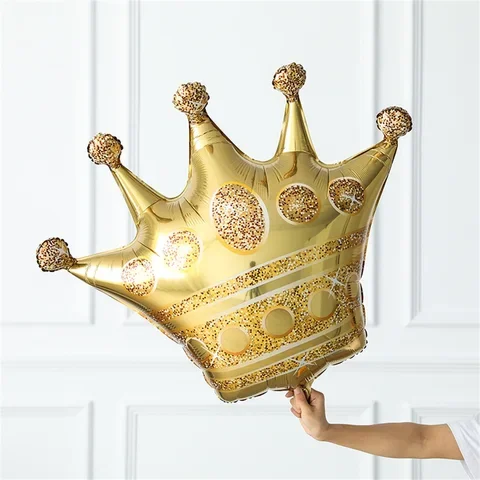 

Mix Size Gold Crown Balloons Foil Helium Balloons Baby Prince Princess Crown Globos Kids Birthday Baby Shower Party Decorations