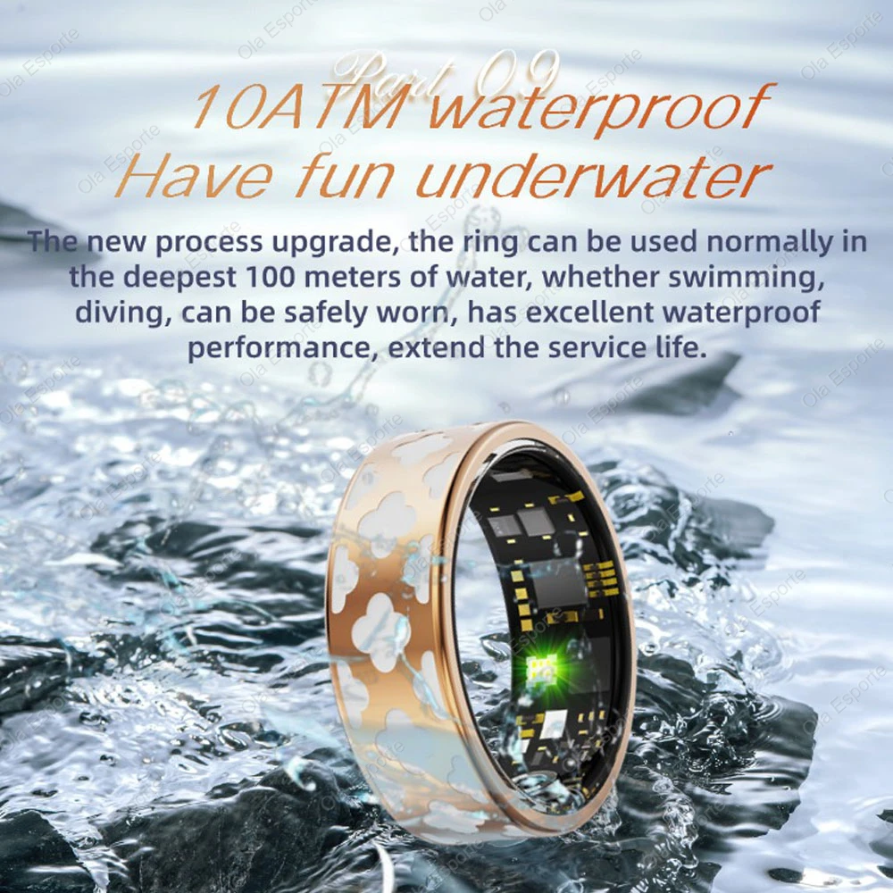 2026 New Smart Ring Women Heart Rate, Blood Oxygen, Blood Pressure and Sleep Monitoring, Smartring Men Multiple-sport Modes Ring 6
