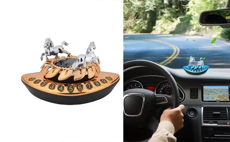 

Solar Car Air Freshener Rotary Aroma Diffuser With Parking Phone Number Plate Auto Interior Accessories Oils Diffuse Perfume