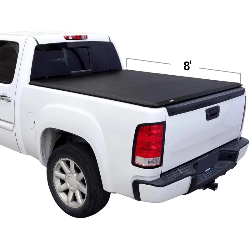 

Factory Wholesale Soft Roll Folding Truck Bed Cover Multifunctional Tail Plate 8 Feet Bed Tonneau Cover