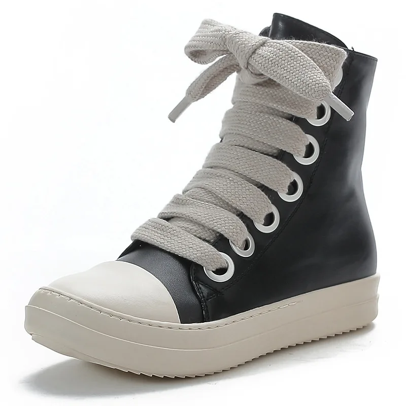 Sneakers Man Unisex Couple Shoes Fashion Zipper Canvas Shoes Spring And Autumn Leather Casual Shoes Size 35-44 2