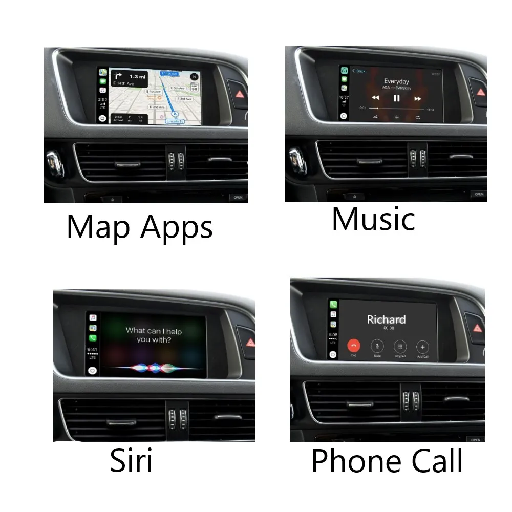 CarPlay e Android Auto wireless per Audi A4 B8 A5 Q5 2010-2015 con interfaccia MMI 3G, AirPlay, MirrorLink, Bluetooth e supporto per telecamera. - Image 3