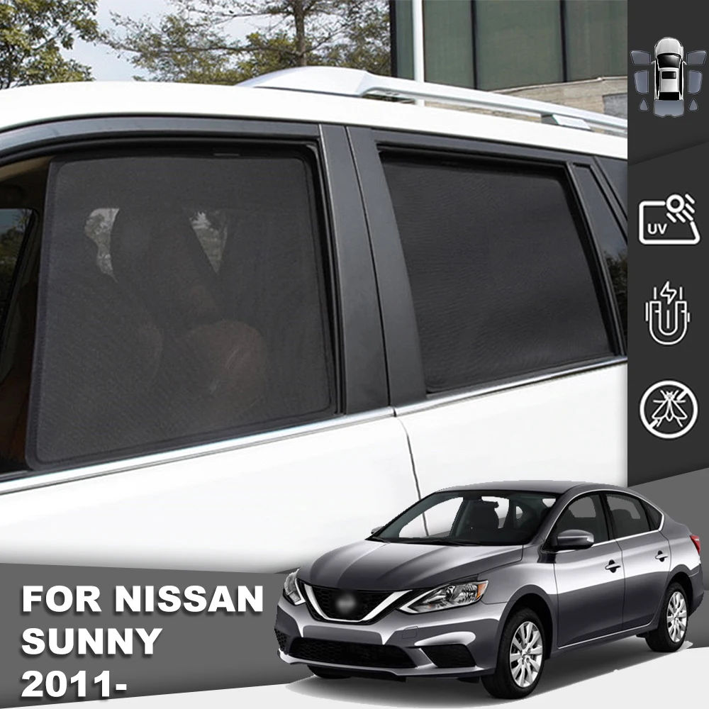 Магнитный автомобильный солнцезащитный козырек для Nissan SUNNY 2012-2018 Almera Versa седан