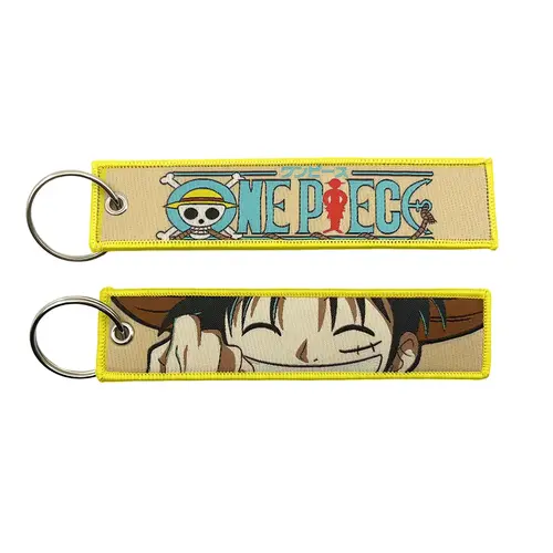 One Piece Anime Key Chains with Cute Jet Manga Embroidery Fashion Key Tag for Jewelry Accessory Key Ring Holder Gift Anime Fans - Image 23
